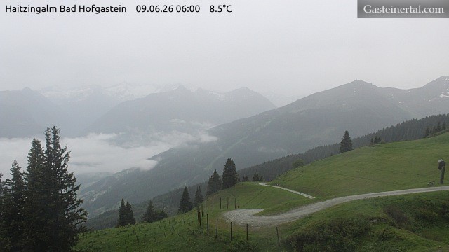 Archiv Foto Webcam Bad Hofgastein: Ausblick Haitzingalm