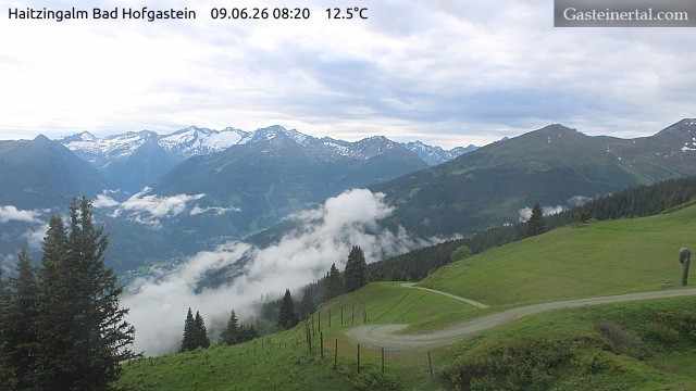 Archiv Foto Webcam Bad Hofgastein: Ausblick Haitzingalm