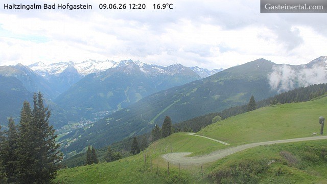 Archiv Foto Webcam Bad Hofgastein: Ausblick Haitzingalm