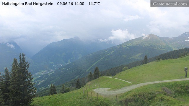 Archiv Foto Webcam Bad Hofgastein: Ausblick Haitzingalm