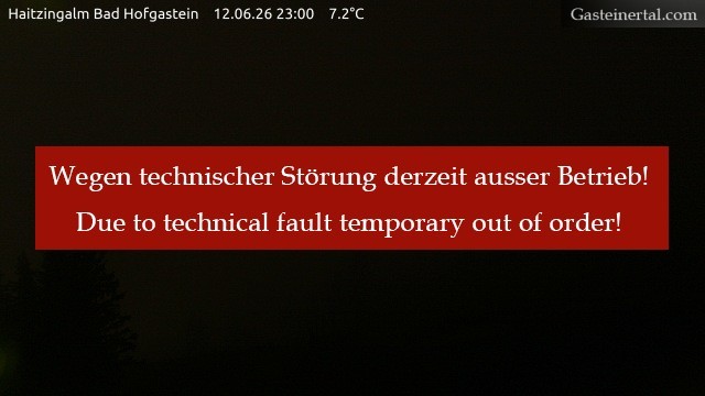 Archiv Foto Webcam Bad Hofgastein: Ausblick Haitzingalm