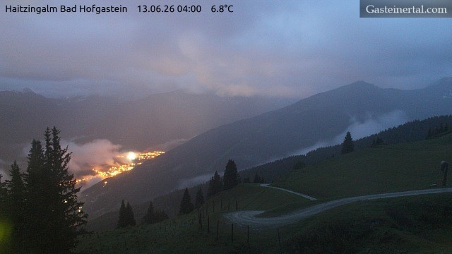 Archiv Foto Webcam Bad Hofgastein: Ausblick Haitzingalm