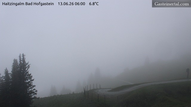 Archiv Foto Webcam Bad Hofgastein: Ausblick Haitzingalm