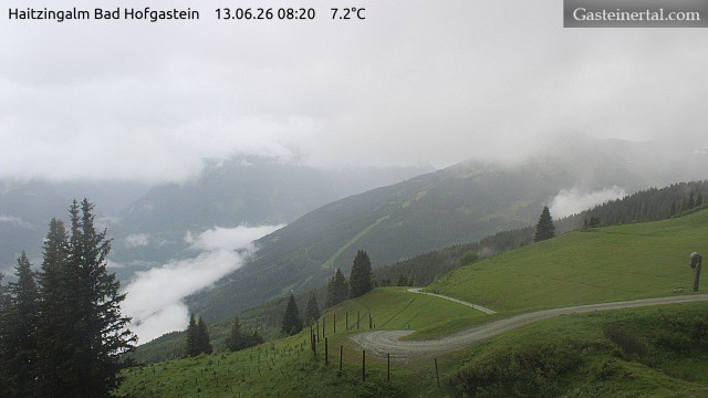 Archiv Foto Webcam Bad Hofgastein: Ausblick Haitzingalm