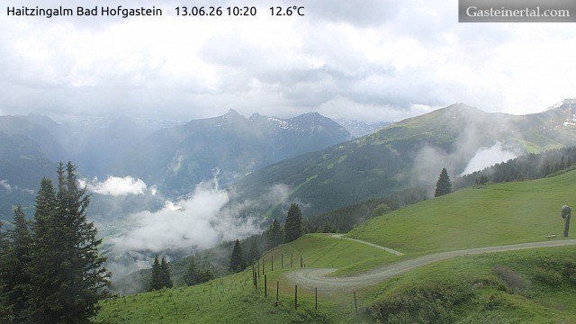 Archiv Foto Webcam Bad Hofgastein: Ausblick Haitzingalm