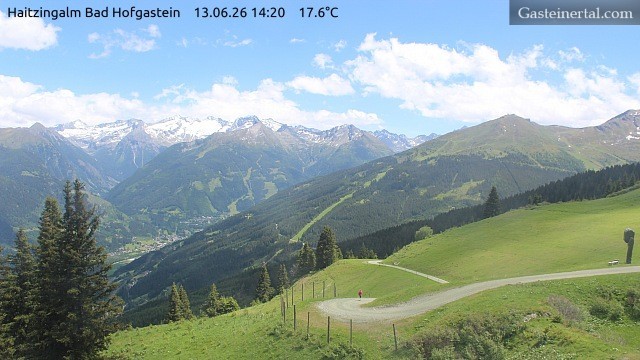 Archiv Foto Webcam Bad Hofgastein: Ausblick Haitzingalm