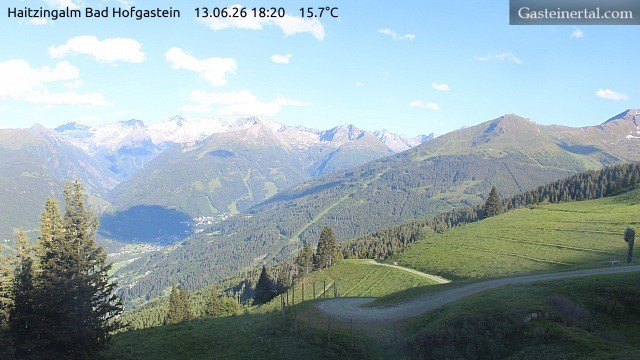Archiv Foto Webcam Bad Hofgastein: Ausblick Haitzingalm