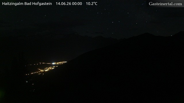 Archiv Foto Webcam Bad Hofgastein: Ausblick Haitzingalm