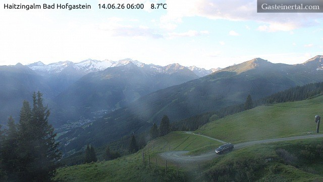 Archiv Foto Webcam Bad Hofgastein: Ausblick Haitzingalm