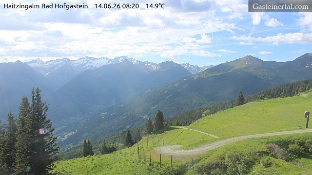 Archiv Foto Webcam Bad Hofgastein: Ausblick Haitzingalm