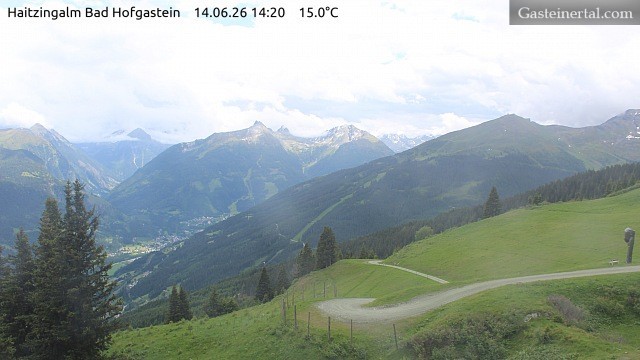 Archiv Foto Webcam Bad Hofgastein: Ausblick Haitzingalm