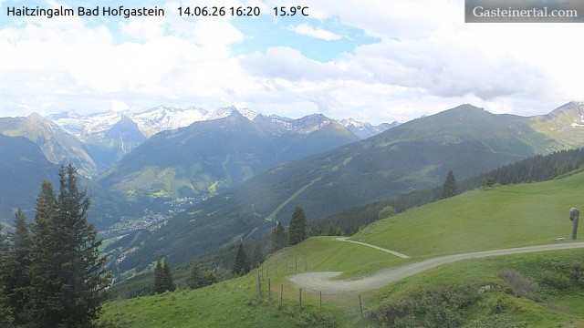 Archiv Foto Webcam Bad Hofgastein: Ausblick Haitzingalm