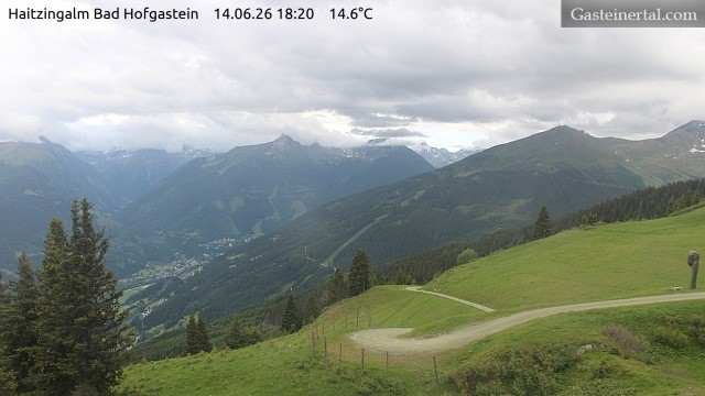 Archiv Foto Webcam Bad Hofgastein: Ausblick Haitzingalm