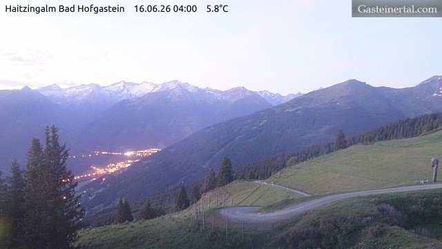 Archiv Foto Webcam Bad Hofgastein: Ausblick Haitzingalm