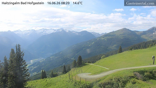 Archiv Foto Webcam Bad Hofgastein: Ausblick Haitzingalm