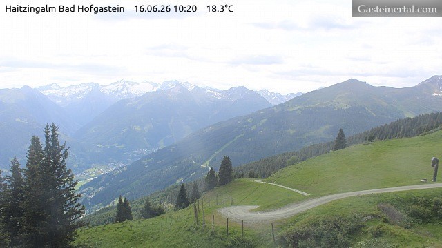 Archiv Foto Webcam Bad Hofgastein: Ausblick Haitzingalm