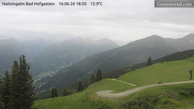 Archiv Foto Webcam Bad Hofgastein: Ausblick Haitzingalm