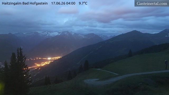 Archiv Foto Webcam Bad Hofgastein: Ausblick Haitzingalm