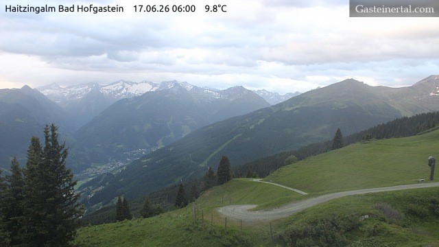 Archiv Foto Webcam Bad Hofgastein: Ausblick Haitzingalm