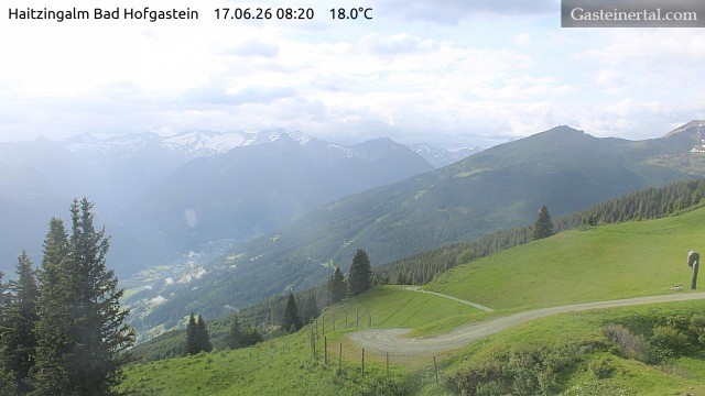 Archiv Foto Webcam Bad Hofgastein: Ausblick Haitzingalm