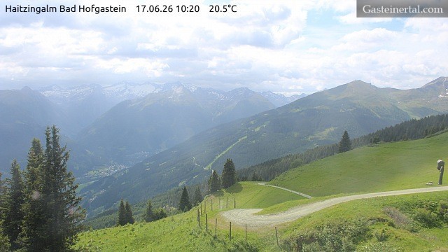 Archiv Foto Webcam Bad Hofgastein: Ausblick Haitzingalm