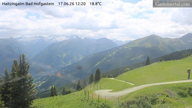 Archiv Foto Webcam Bad Hofgastein: Ausblick Haitzingalm