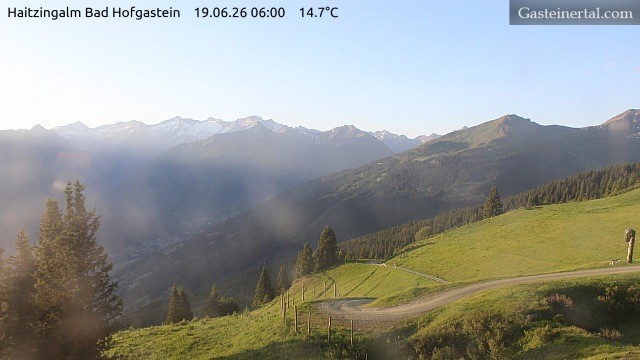 Archiv Foto Webcam Bad Hofgastein: Ausblick Haitzingalm