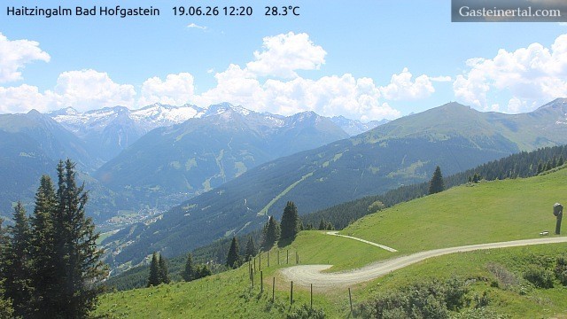 Archiv Foto Webcam Bad Hofgastein: Ausblick Haitzingalm