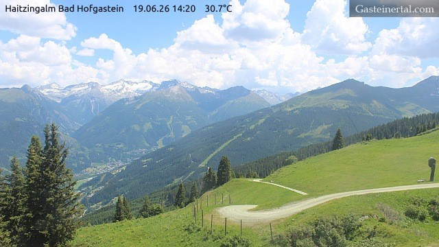 Archiv Foto Webcam Bad Hofgastein: Ausblick Haitzingalm