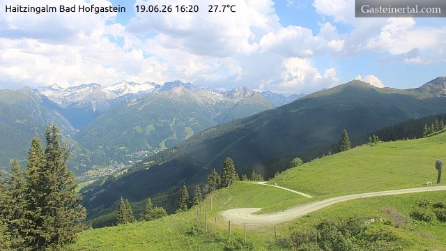 Archiv Foto Webcam Bad Hofgastein: Ausblick Haitzingalm