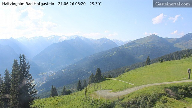Archiv Foto Webcam Bad Hofgastein: Ausblick Haitzingalm