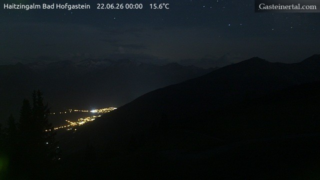 Archiv Foto Webcam Bad Hofgastein: Ausblick Haitzingalm