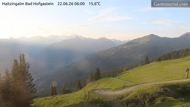 Archiv Foto Webcam Bad Hofgastein: Ausblick Haitzingalm