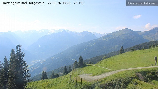 Archiv Foto Webcam Bad Hofgastein: Ausblick Haitzingalm