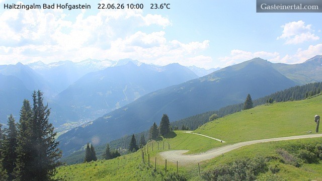 Archiv Foto Webcam Bad Hofgastein: Ausblick Haitzingalm