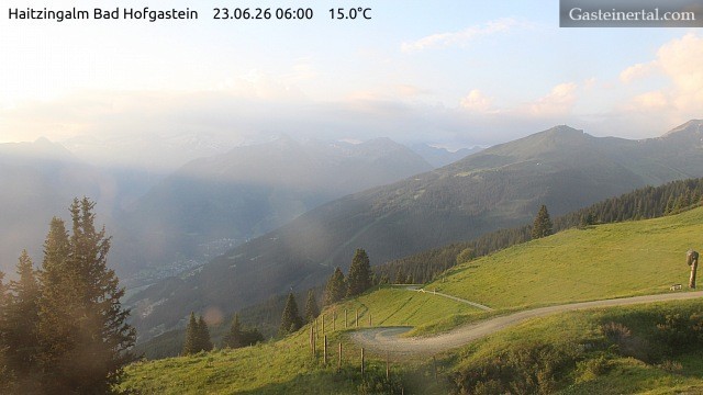 Archiv Foto Webcam Bad Hofgastein: Ausblick Haitzingalm