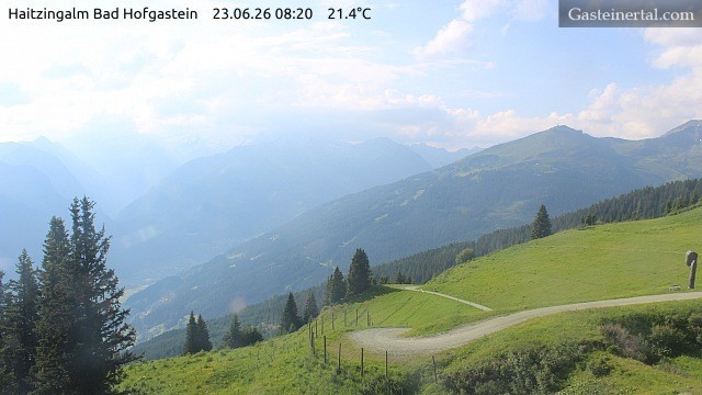 Archiv Foto Webcam Bad Hofgastein: Ausblick Haitzingalm