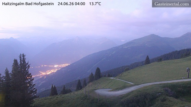 Archiv Foto Webcam Bad Hofgastein: Ausblick Haitzingalm