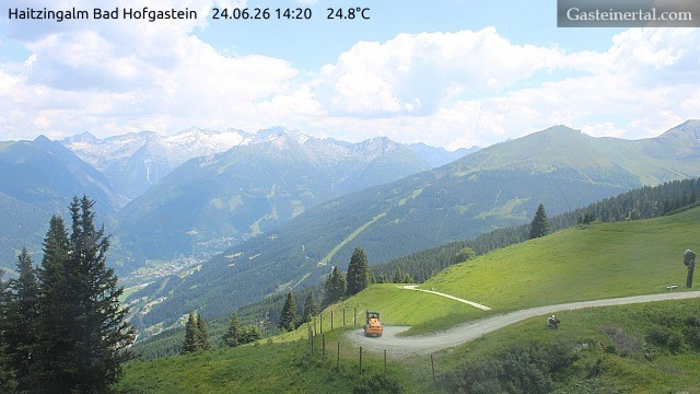 Archiv Foto Webcam Bad Hofgastein: Ausblick Haitzingalm