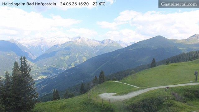 Archiv Foto Webcam Bad Hofgastein: Ausblick Haitzingalm