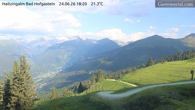 Archiv Foto Webcam Bad Hofgastein: Ausblick Haitzingalm