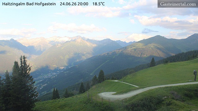 Archiv Foto Webcam Bad Hofgastein: Ausblick Haitzingalm