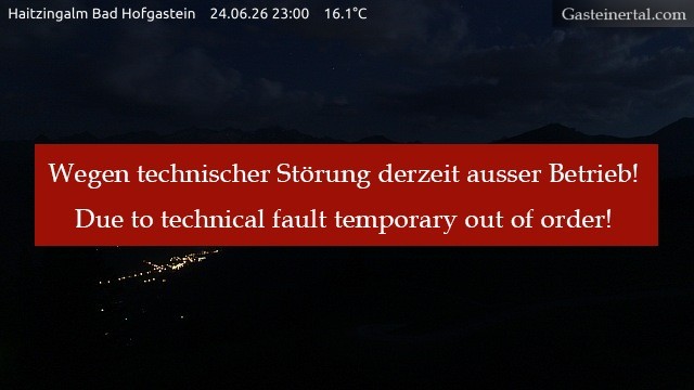 Archiv Foto Webcam Bad Hofgastein: Ausblick Haitzingalm