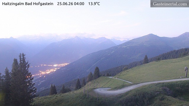 Archiv Foto Webcam Bad Hofgastein: Ausblick Haitzingalm