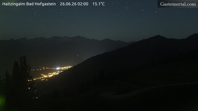 Archiv Foto Webcam Bad Hofgastein: Ausblick Haitzingalm