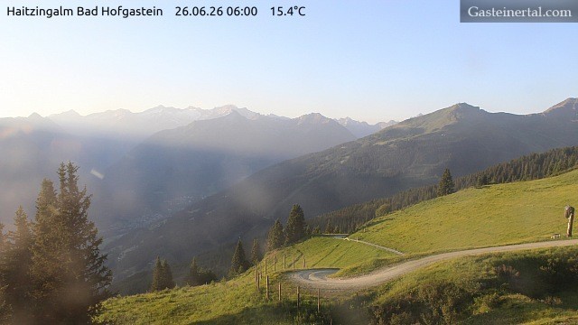 Archiv Foto Webcam Bad Hofgastein: Ausblick Haitzingalm