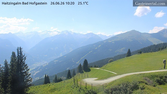 Archiv Foto Webcam Bad Hofgastein: Ausblick Haitzingalm