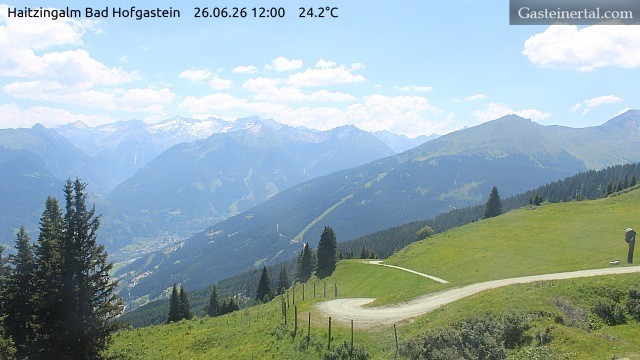 Archiv Foto Webcam Bad Hofgastein: Ausblick Haitzingalm