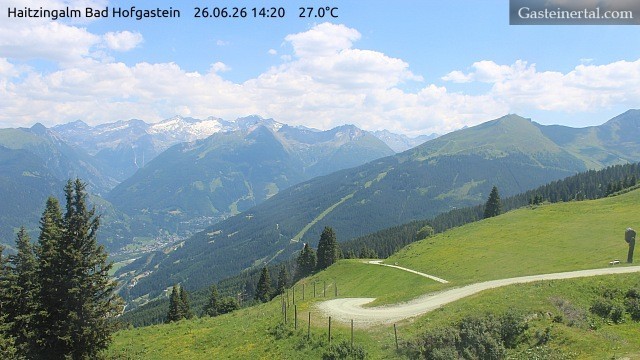 Archiv Foto Webcam Bad Hofgastein: Ausblick Haitzingalm