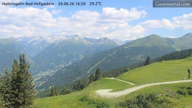 Archiv Foto Webcam Bad Hofgastein: Ausblick Haitzingalm